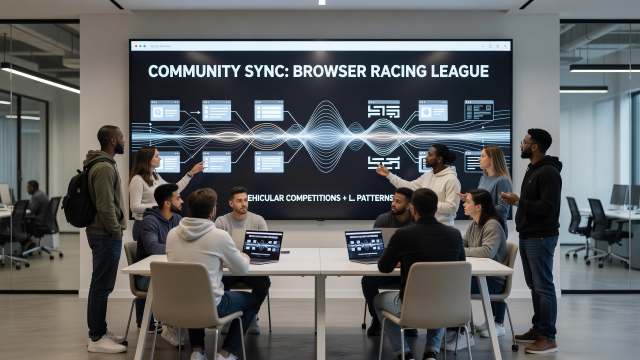 Group of players coordinating on a shared browser dashboard with vehicular paths intersecting puzzle deduction nodes during an exploration event