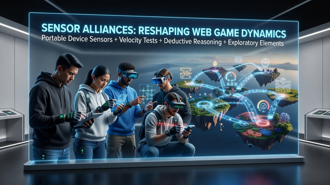 Players using mobile sensors for velocity tracking in a web-based racing puzzle game