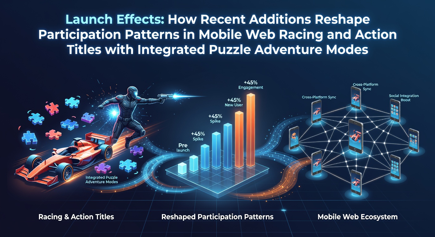 Mobile web racing game interface showing integrated puzzle elements and action sequences on a smartphone screen