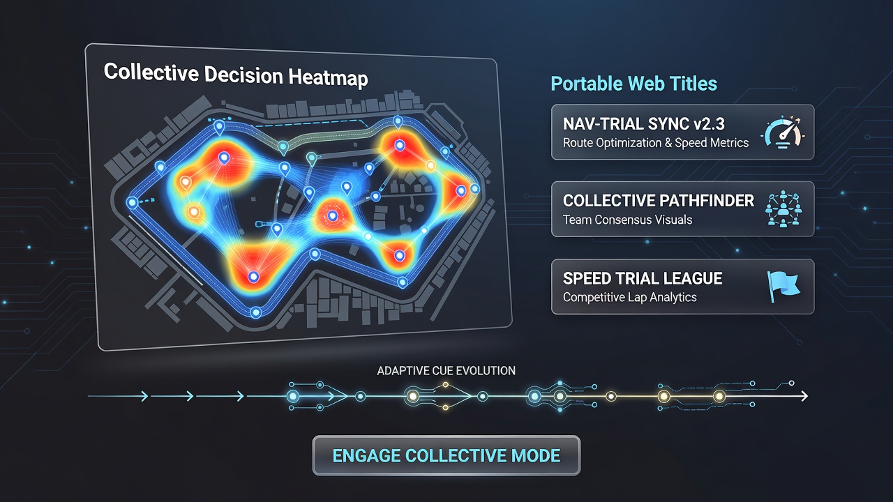 Players interacting with adaptive visual cues during navigation and speed trial sequences in a portable web game