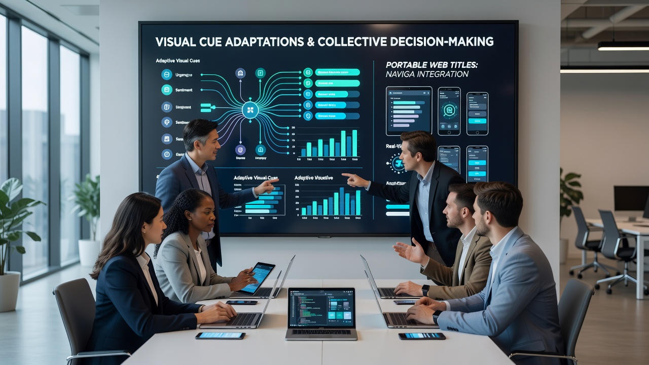 Group decision-making interface showing shared visual markers in a hybrid navigation and racing web title
